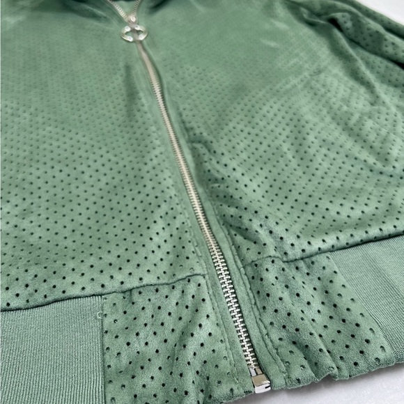 VIGOSS Women’s Mesh Zip Up‎ Army Green Bomber Jacket Casual Streetwear Size M - Picture 5 of 12